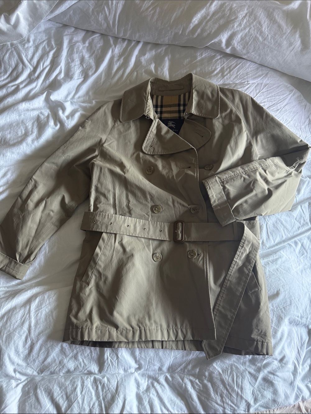 Burberry London Short cotton nylon coat